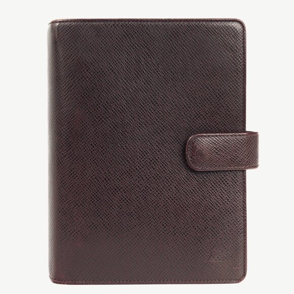 Louis Vuitton Acajou Taiga Leather Medium Ring Agenda Cover - Picture 1 of 10